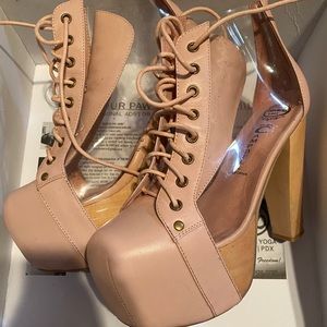 Jeffrey Campbell perspex booties